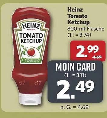 Heinz Tomato Ketchup 800-ml-Flasche (1 l = 3.74)