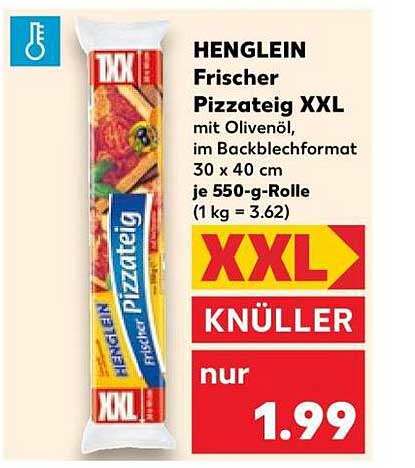 HENGLEIN Frischer Pizzateig XXL