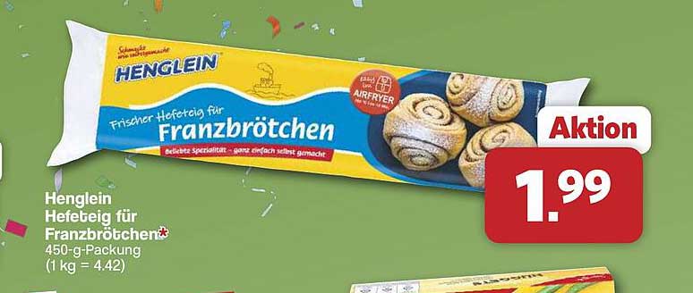 Henglein Hefeteig für Franzbrötchen