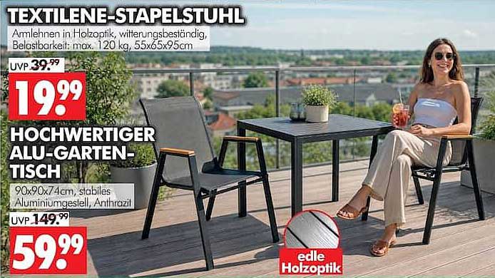 HOCHWERTIGER ALU-GARTEN-TISCH
