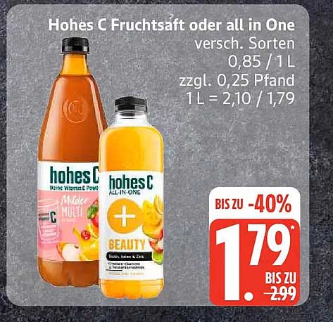 Hohes C Fruchtsaft oder all in One versch. Sorten