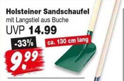 Holsteiner Sandschaufel mit Langstiel aus Buche