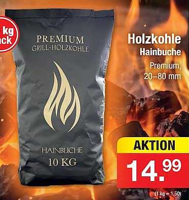 Holzkohle Hainbuche Premium 20–80 mm