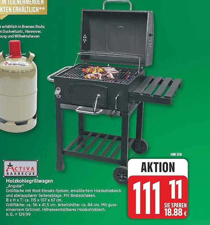Holzkohlegrillwagen "Angular"