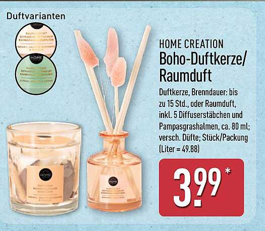 HOME CREATION Boho-Duftkerze/Raumduft