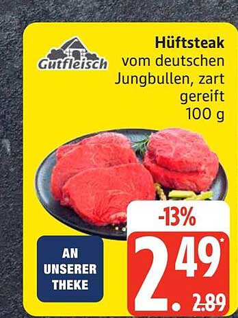 Hüftsteak vom deutschen Jungbullen, zart gereift 100 g