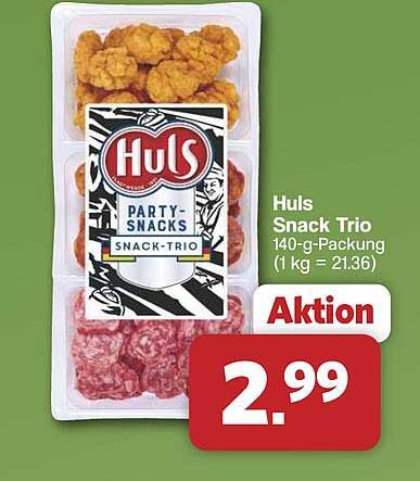 Huls Snack Trio 140-g-Packung (1 kg = 21.36)