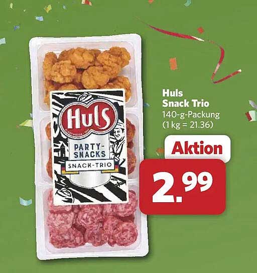 Huls Snack Trio 140-g-Packung (1 kg = 21.36)