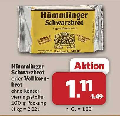 Hümmlinger Schwarzbrot oder Vollkornbrot