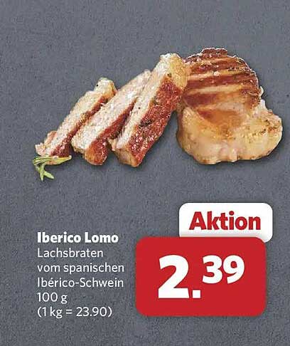 Iberico Lomo Lachsbraten vom spanischen Iberico-Schwein 100 g (1 kg = 23.90)