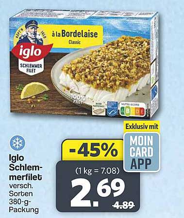 Iglo Schlemmerfilet versch. Sorten 380-g-Packung