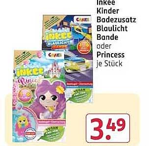 Inkee Kinder Badezusatz Blaulicht Bande oder Princess je Stück