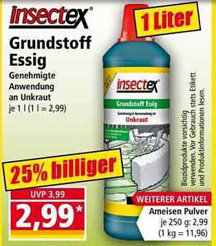 insectex Grundstoff Essig