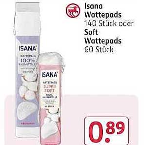 Isana Wattepads 140 Stück oder Soft Wattepads 60 Stück
