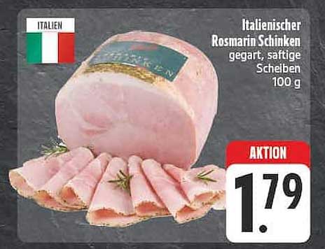 Italienischer Rosmarin Schinken, gegart, saftige Scheiben 100 g