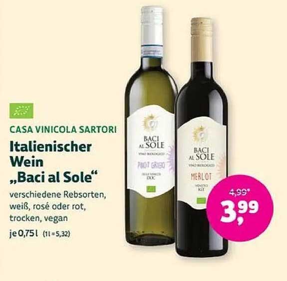 Italienischer Wein „Baci al Sole“