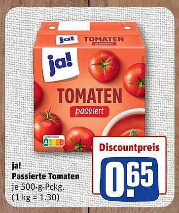 ja! Passierte Tomaten je 500-g-Packung