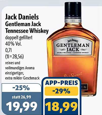 Jack Daniels Gentleman Jack Tennessee Whiskey