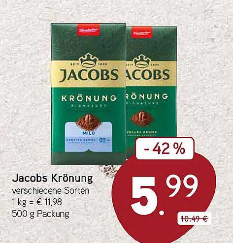 Jacobs Krönung verschiedene Sorten
