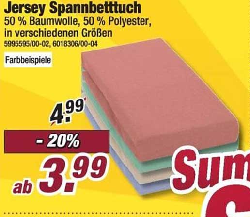 Jersey Spannbetttuch
