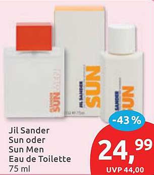 Jil Sander Sun oder Sun Men Eau de Toilette 75 ml