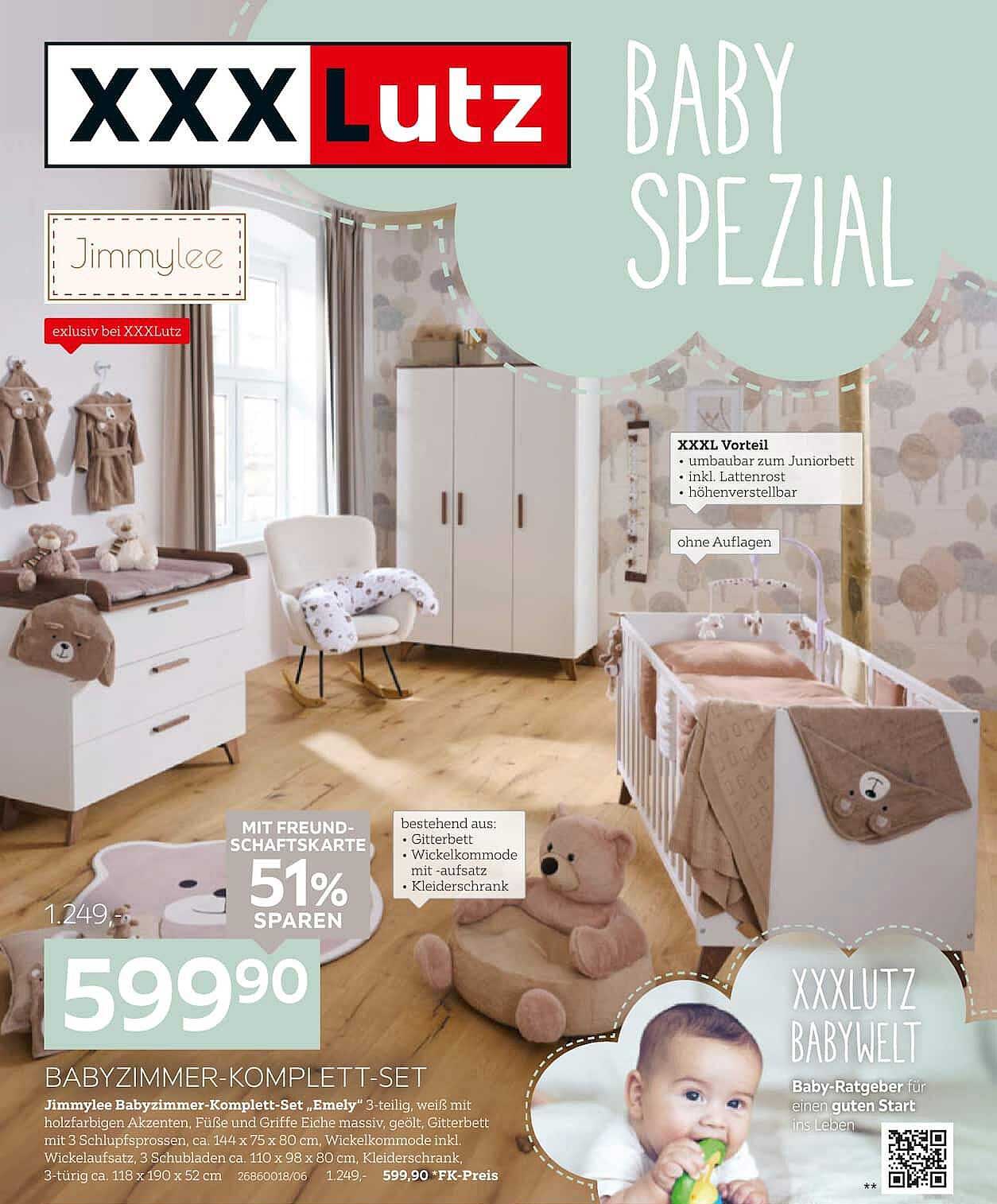 JimmyLee Babyzimmer-Komplett-Set „Emely“