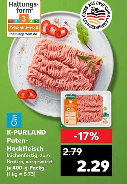 K-PURLAND Puten-Hackfleisch