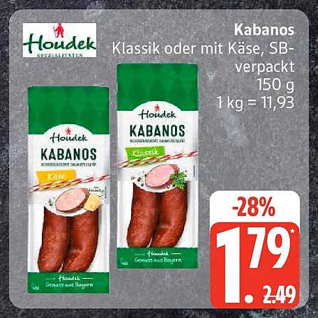 Kabanos Klassik oder mit Käse, SB-verpackt