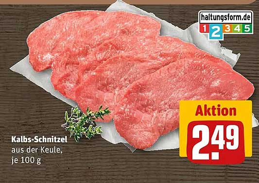Kalbs-Schnitzel aus der Keule, je 100 g
