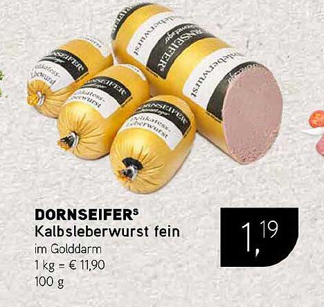 Kalbsleberwurst fein im Golddarm