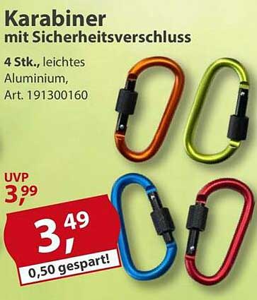 Karabiner mit Sicherheitsverschluss