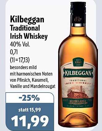 Kilbeggan Traditional Irish Whiskey