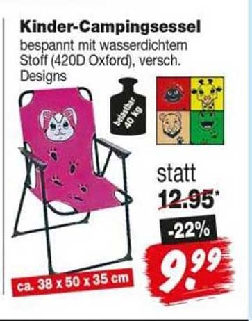 Kinder-Campingessel