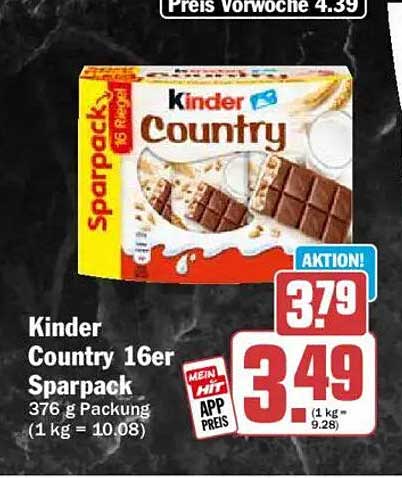 Kinder Country 16er Sparpack