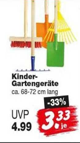 Kinder-Gartengeräte ca. 68-72 cm lang