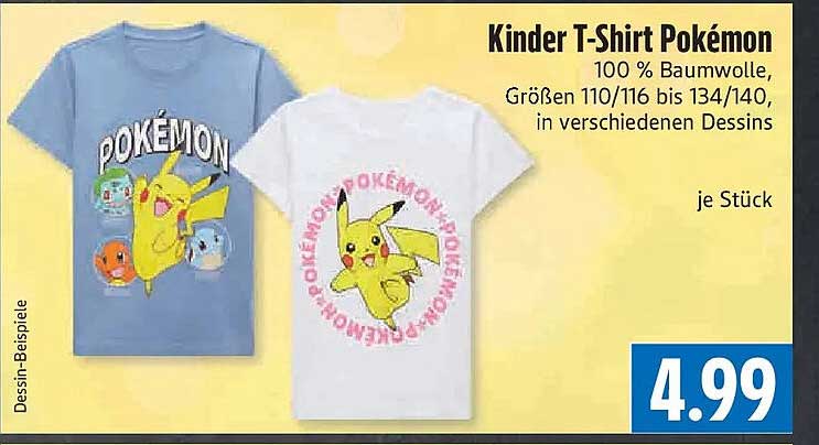 Kinder T-Shirt Pokémon