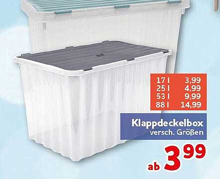 Klappdeckelbox versch. Größen