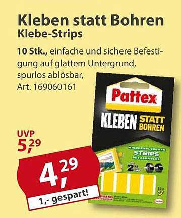Kleben statt Bohren Klebe-Strips