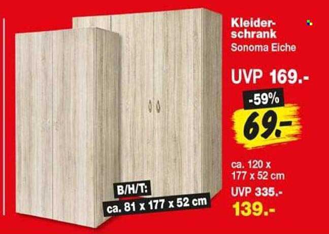 Kleiderschrank Sonoma Eiche
