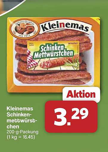 Kleinemas Schinken-Mettwürstchen