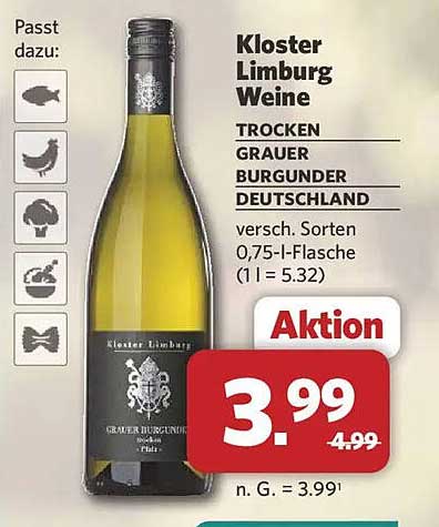 Kloster Limburg Weine TROCKEN GRAUER BURGUNDER DEUTSCHLAND