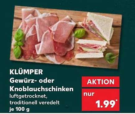 KLÜMPER Gewürz- oder Knoblauchsinken luftgetrocknet, traditionell veredelt je 100 g