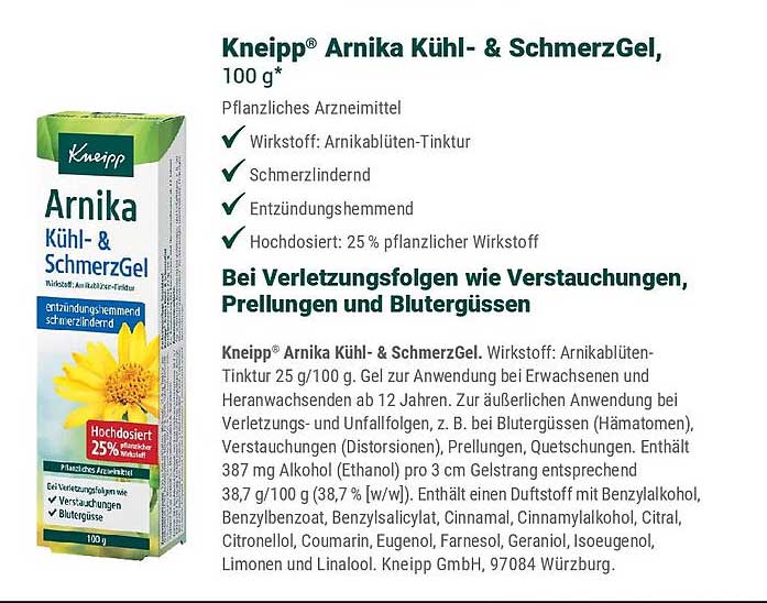 Kneipp® Arnika Kühl- & SchmerzGel, 100 g