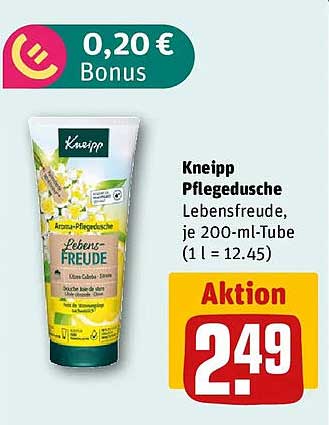 Kneipp Pflegedusche Lebensfreude, je 200-ml-Tube (1 l = 12.45)