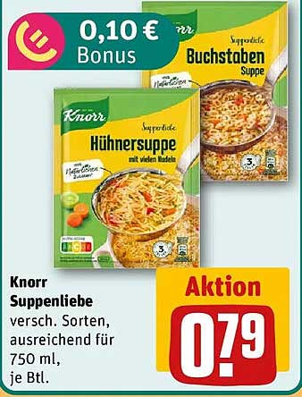 Knorr Suppenliebe versch. Sorten, ausreichend für 750 ml, je Btl.