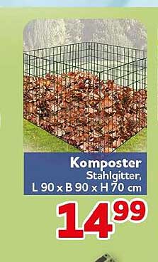 Komposter Stahlgitter, L 90 x B 90 x H 70 cm