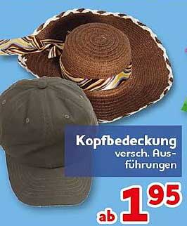 Kopfbedeckung versch. Ausführungen