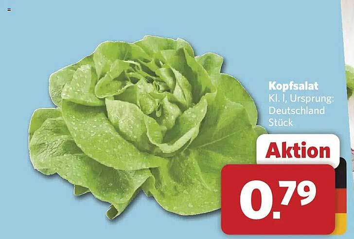 Kopfsalat Kl. I, Ursprung: Deutschland Stück