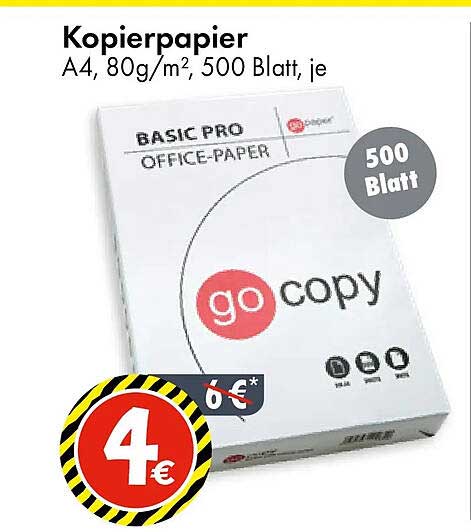 Kopierpapier A4, 80g/m², 500 Blatt, je