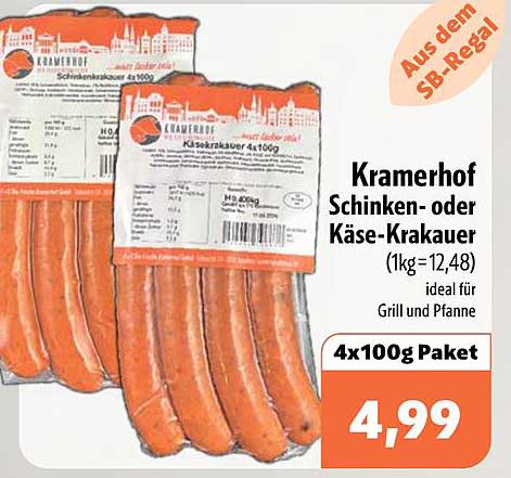 Kramerhof Schinken- oder Käse-Krakauer